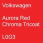 Preview: Volkswagen, Aurora Red Chroma Tricoat, L0G3.